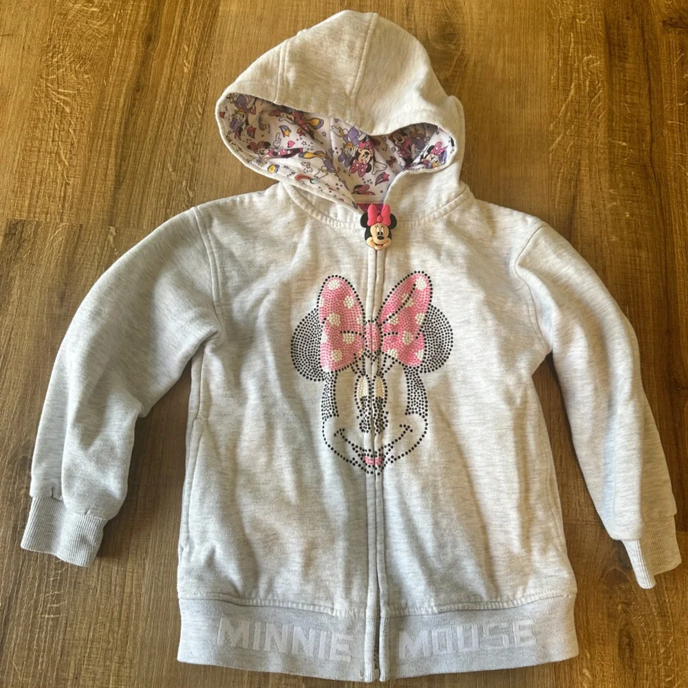 Disney Minnie Mouse White and Pink Fleece | size 6‎